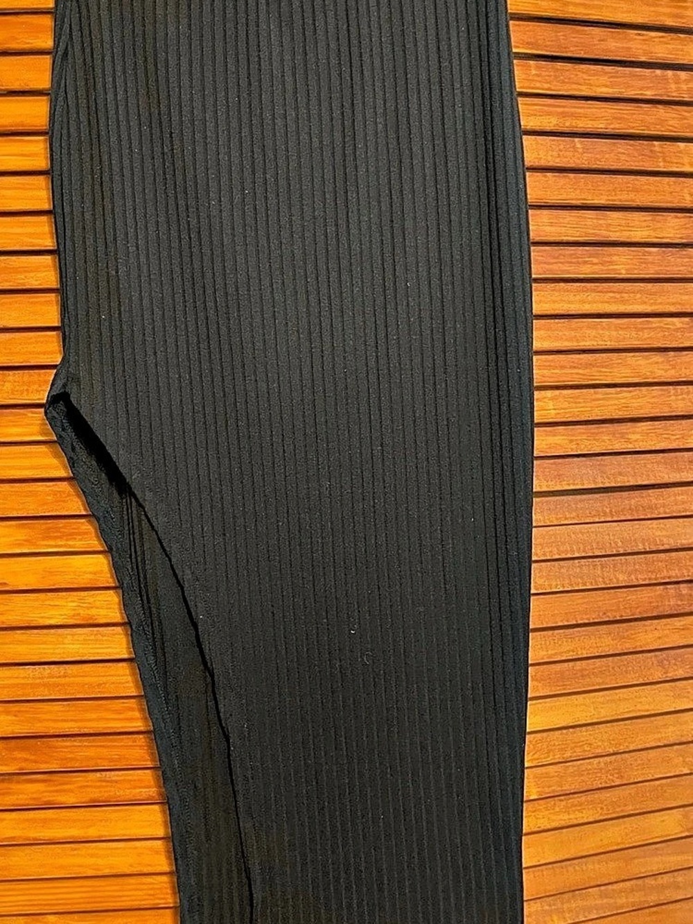 Black Ribbed Midi Skirt Like New